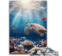 Puzzle 1000 pièces pour Adultes Tortue Fantastique, activité Amusante pour la Maison, Jouets pour Les Jours de Pluie, Cadeaux d'anniversaire 50x75cm