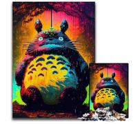 Puzzle 1000 pièces pour Adultes Totoro, Jeu Familial interactif, défi cérébral, Jouet éducatif 50x75cm/19,68x29,52 Pouces
