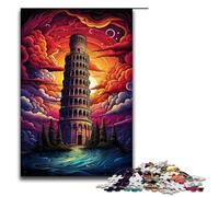 Puzzle 1000 pièces pour Adultes Tour penchée de Pise Italie Jeu de Puzzles pour est idéal comme Cadeau pour Toute la Famille 1000 pièces (75 x 50 cm)
