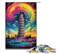 Puzzle 1000 pièces pour Adultes Tour penchée de Pise Italie Puzzle en Papier pour Adultes et Enfants Outil Antistress 1000 pièces (38 x 26 cm)
