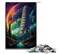 Puzzle 1000 pièces pour Adultes Tour penchée de Pise Italie Puzzle Jeu Pratique Décoration intérieure Unique et Cadeaux 1000 pièces (75 x 50 cm)