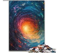Puzzle 1000 pièces pour Adultes, tourbillons colorés en Bois, pour Noël et Le Nouvel an, Cadeau de Vacances 50x75cm pour Un Jeu interactif en Famille