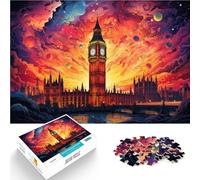 Puzzle 1000 pièces pour Adultes Tower Bridge, activité familiale, avec pièces entièrement emboîtables de Formes aléatoires, 14,96 po x 20,47 po