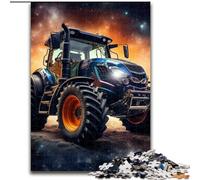 Puzzle 1000 pièces pour Adultes Tracteur coloré en Bois, Casse-tête Haute difficulté pour Adolescents 50x75cm Fête d'anniversaire pour Hommes Femmes