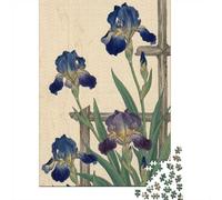 Puzzle 1000 pièces pour Adultes, Traditional Japanese Iris Woodblock Print