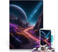 Puzzle 1000 pièces pour Adultes Traînée de néon dans l'espace Jouets de Divertissement Familial Œuvre d'art 75x50cm
