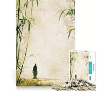 Puzzle 1000 pièces pour Adultes Tranquil Bamboo Vista Neat Fit Decor Focus Jeu de Construction Peace Play Décoration d'anniversaire Cadeau (38x52cm)