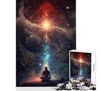 Puzzle 1000 pièces pour Adultes « Tranquillité Cosmique » Décoration intérieure Jeu de réflexion pour Un Père Noël Secret Chaque pièce est Unique Dimensions 38x52cm