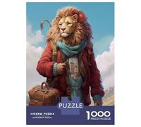 Puzzle 1000 Pièces pour Adultes Travel Guide Lion Puzzles pour Adultes, Jouets Anti-Stress, Découpe De Précision, Cadeaux pour Les Amis Et La Famille 70x50cm/1000pcs