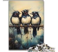 Puzzle 1000 pièces pour Adultes Trois Oiseaux, Jouet éducatif idéal comme Cadeau pour Toute la Famille à partir de 14 Ans (Taille 26x38cm)