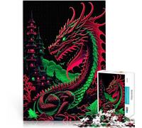 Puzzle 1000 pièces pour Adultes Tueur de Dragon Jouets éducatifs d'apprentissage avec des pièces de Formes aléatoires entièrement imbriquées 75x50cm