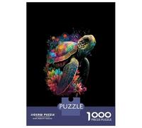 Puzzle 1000 Pièces pour Adultes Turtle Mom Sea Turtles Puzzle Casse-tête Difficile, Idéal comme Cadeau pour Toute La Famille 38x26cm/1000pcs