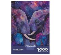 Puzzle 1000 Pièces pour Adultes Two Elephants in Love Puzzles pour Adultes, Jouets Anti-Stress, Découpe De Précision, Cadeaux pour Les Amis Et La Famille 70x50cm/1000pcs