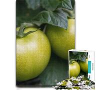 Puzzle 1000 pièces pour Adultes, Two Green Tomatoes on The Vine | Activité puzzle de table pendant les soirées d’hiver, pour se concentrer.