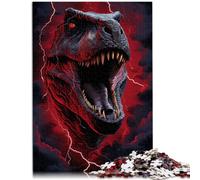 Puzzle 1000 pièces pour Adultes Tyrannosaurus Rex en colère Puzzle Difficile 26x38cm Améliorer l'amour Entre Les Couples