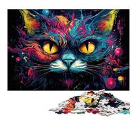 Puzzle 1000 pièces pour Adultes Un Chat en colère Puzzle en Bois pour Adultes Jeux Amusants 1000 pièces (75 x 50 cm)