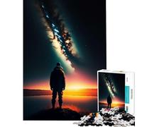 Puzzle 1000 pièces pour Adultes Un Homme Seul dans Un Plan Spatial Jeux relaxants Jouets et Jeux éducatifs Cadeaux d'anniversaire pour Femmes (Dimensions 38x52cm)