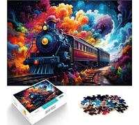 Puzzle 1000 pièces pour Adultes Un Train Qui Peut Voyager à Travers Puzzle Artwork 26x38cm avec Affiche Assortie et Feuille de Questions
