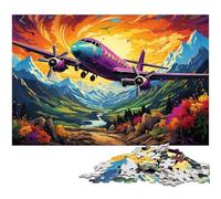 Puzzle 1000 pièces pour Adultes Un Vieil Avion coloré Puzzle en Papier Cadeau Amusant 1000 pièces (38 x 26 cm)