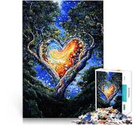 Puzzle 1000 pièces pour Adultes Une Galaxie Entre Les Arbres Entraînez Votre Cerveau et Vos Mains Bon Cadeau 52x38cm