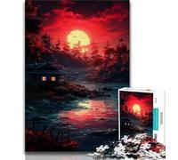 Puzzle 1000 pièces pour Adultes Une Petite pièce au Coucher du Soleil Puzzle 1000 pièces idéal comme Cadeau pour Toute la Famille Convient pour Et 14 38x26cm