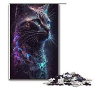 Puzzle 1000 pièces pour Adultes Univers Animalier Chat Noir idéal comme Cadeau pour Toute la Famille (1000 pièces 38 x 26 cm)