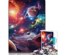 Puzzle 1000 pièces pour Adultes Univers coloré et Difficile 1000 pièces réduction du Stress Interaction Parent-Enfant intéressante 38x26cm
