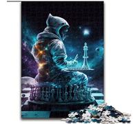 Puzzle 1000 pièces pour Adultes, Univers des échecs, en Bois, pour Les Anniversaires, Les fêtes et la décoration intérieure(1000 pièces, 50x75cm)