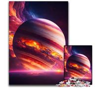 Puzzle 1000 pièces pour Adultes Univers Jupiter Puzzle en Bois, Casse-tête Stimulant à Faire soi-même, Jeu Familial idéal ou Cadeau décoratif 50x75cm/19,68x29,52 Pouces