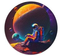 Puzzle 1000 pièces pour Adultes, Univers, Planète, Astronaute, Rond, Jouet, Cadeau, éducatif, intellectuel, décompressant, Amusant, Jeu Familial (67,5 x 67,5 cm)