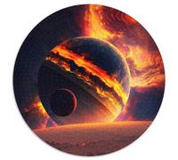 Puzzle 1000 pièces pour Adultes Univers Planète Paysage Puzzle Rond 1000 pièces Idéal pour décorer et stimuler Le Cerveau Cadeau 67,5 x 67,5 cm