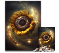 Puzzle 1000 pièces pour Adultes Univers Tournesol Puzzle en Bois Cadeau pour Hommes et Femmes, Quotidien et Occasions spéciales 50x75cm/19,68x29,52 Pouces