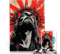 Puzzle 1000 pièces pour Adultes Œuvre d'art de Jésus-Christ Fait de Bois,Convient aux 14 Ans et Plus Jeux éducatifs Améliorer l'amour Entre Les Couples。Taille:50x75cm/19.6x29.5pouce