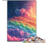 Puzzle 1000 pièces pour Adultes Vague Arc-en-Ciel Puzzle Vague Arc-en-Ciel pour Adolescents, soirée de Jeux en Famille, idée Cadeau stimulante (Taille : 26x38cm)