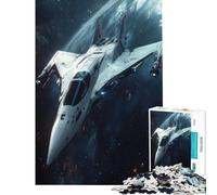 Puzzle 1000 pièces pour Adultes Vaisseau Spatial Blanc en orbite Jouet addictif pour développer la Patience Jeu éducatif Activités familiales Cadeau Artistique (Dimensions 50x75cm)