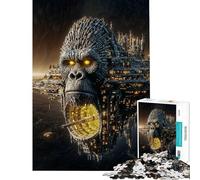 Puzzle 1000 pièces pour Adultes Vaisseau Spatial Gorille Modèle Difficile et Stimulant Jeu Pratique à Assembler Convient aux Personnes de 14 Ans et Plus (50x75cm)