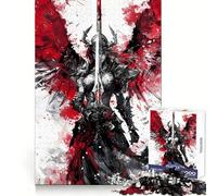 Puzzle 1000 pièces pour Adultes Valkyries Vikings Développe l'esprit d'analyse Attente Douce et relaxante Assemblage serré Cadeau de Noël Chaleureux (38x26cm)