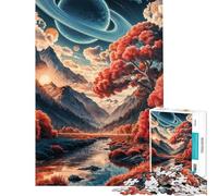 Puzzle 1000 pièces pour Adultes Vallée céleste d'automne Jeu Manuel pour Adultes Décoration Murale Défi éducatif (Dimensions 38x26cm)