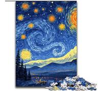Puzzle 1000 pièces pour Adultes Van Gogh Night Sky Puzzle 1000 pièces pour l'ensemble pour Femmes, Cadeaux pour Hommes 50x75cm