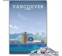 Puzzle 1000 pièces pour Adultes Vancouver Canada Voyage, Apprentissage éducatif pour est idéal comme Cadeau pour Toute la Famille 26x38cm
