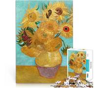 Puzzle 1000 pièces pour Adultes Vase avec Douze tournesols Jouets de Divertissement Familial Super Cadeau 38x26cm
