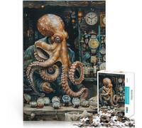 Puzzle 1000 pièces pour Adultes Vendeur de Montres Octopus Défi Difficile pour soulager Le Stress Bon Cadeau 38x26cm