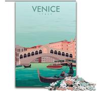 Puzzle 1000 pièces pour Adultes Venise Italie Voyage Imprimer, pour et à partir de 14 Ans Jouets éducatifs Jeux familiaux Cadeau d'anniversaire 26x38cm