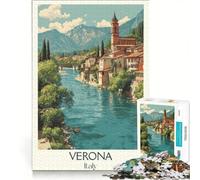 Puzzle 1000 pièces pour Adultes Vérone Roméo Juliette, Jeu de réflexion, Anti-Stress, Chaque pièce est Unique 50x75cm