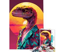 Puzzle 1000 pièces pour Adultes Vice City Dino Jeu Manuel pour Adultes défi Difficile pour Anniversaire Noël (Taille 50x75cm)