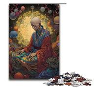 Puzzle 1000 pièces pour Adultes Vieux Moine méditant - Jeu Stimulant Une œuvre d'art Convient aux Adolescents de 14 Ans et Plus 1000 pièces
