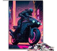 Puzzle 1000 pièces pour Adultes, Ville du Futur néon, en Carton, détente et défi, décoration d'intérieur colorée, pour Les Amis, 1000 pièces(26x38cm)