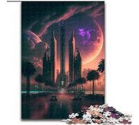 Puzzle 1000 pièces pour Adultes, Ville futuriste, en Carton, Casse-tête Stimulant à Faire soi-même, Jeu Familial idéal ou Cadeau décoratif, 1000 pièces(26x38cm)