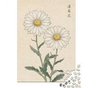 Puzzle 1000 pièces pour Adultes, Vintage Botanical Illustration of Daisies