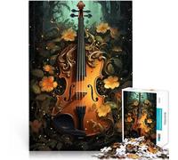 Puzzle 1000 pièces pour Adultes Violon Violoniste Vintage Jeux éducatifs Décoration d'intérieur Cadeau Amusant 52x38cm